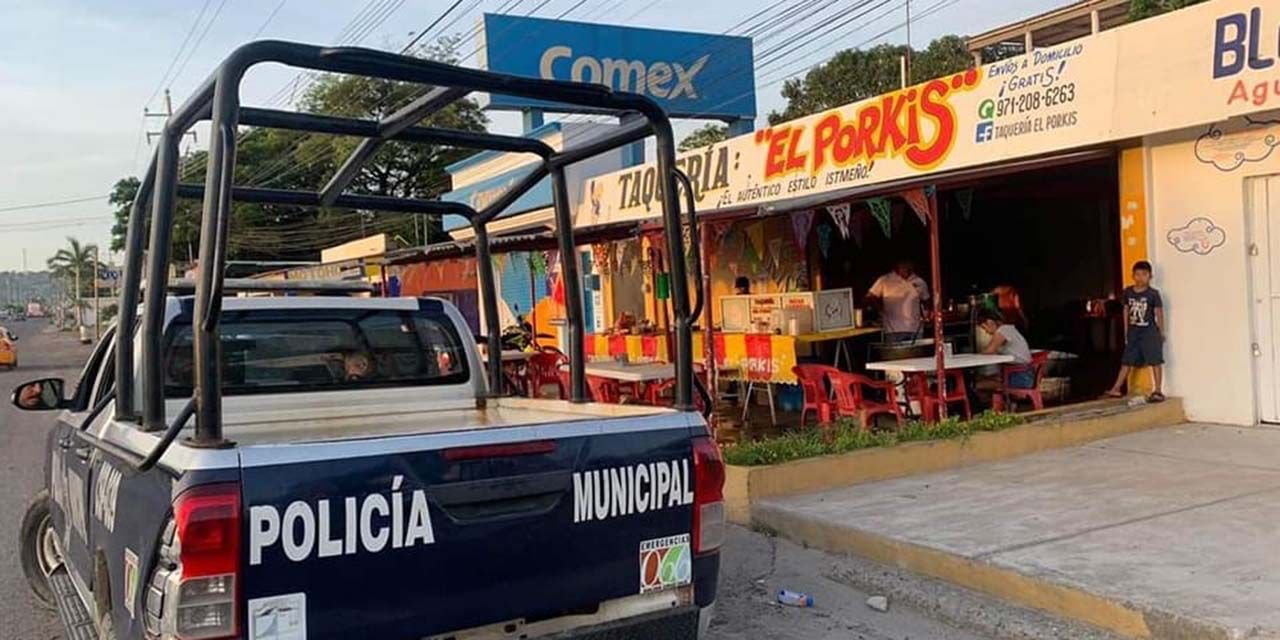 Asaltan taquería El Porkis en Salina Cruz - Estado Actual